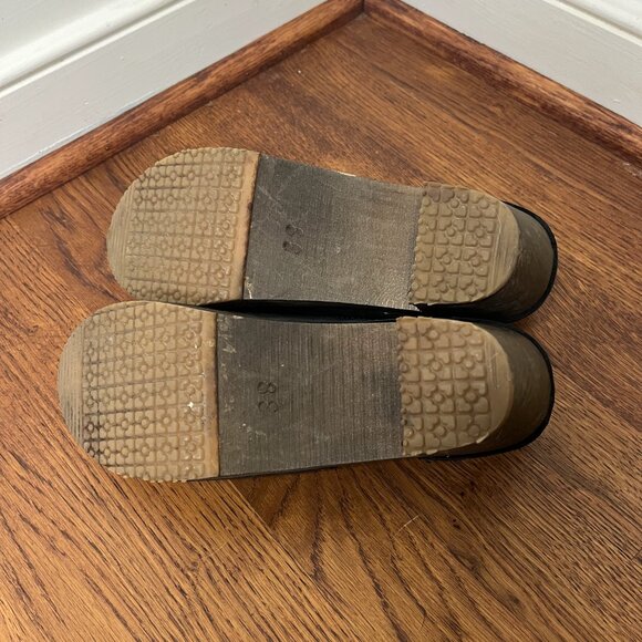 Sandgrens Swedish Clogs Wood Base Leather Round Toe – Size 38 EU / 7.5–8 US - Picture 6 of 6